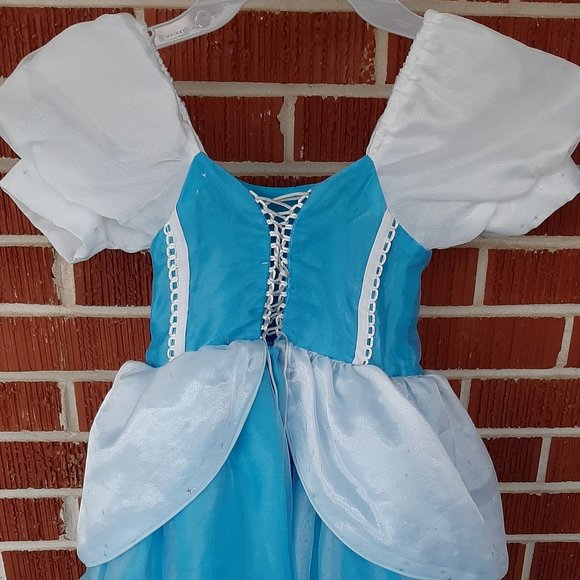 Cinderella princess dress,costume, no size, I'm guessing it fits a girl size 4 - Picture 3 of 9
